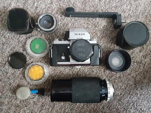 Nikon F Photomic analoge Spiegelreflexkamera 35 mm NIKKOR-H.C Objektiv f = 50 mm KONVOLUT aus JAPAN - Bild 1 von 14