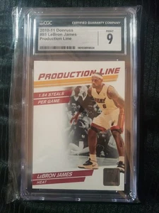 Lebron James 2010-11 Donruss Production Line /999 CGC 9 Mint - Picture 1 of 2