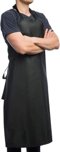 Aulett Heavy Duty Black Rubber Vinyl Apron - Modern, Large, Industrial/Work, Uni - Picture 1 of 12