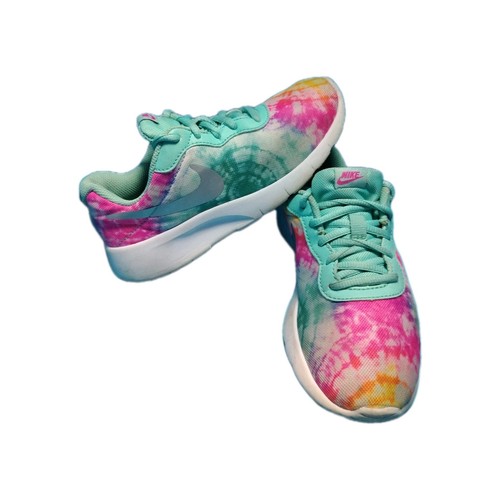 Scarpe da corsa Nike Tanjun Tie Dye per ragazze taglia 2 5 anni CK4186 300 Tropical Twist Teal