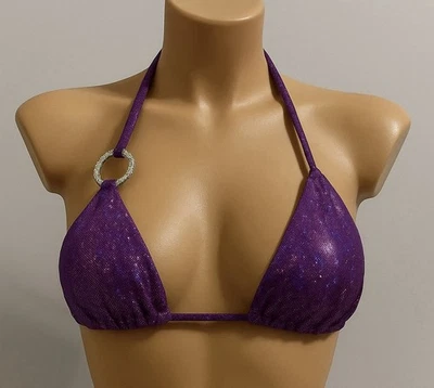 Two Bikini Posing Suit Tops – Purple – B Cup - Image 1 of 4