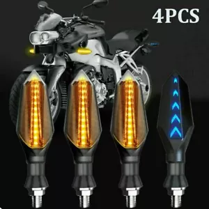 4x Flowing LED Turn Signal Indicator Light for Suzuki Boulevard C50 90 M50 M109R - Picture 1 of 12