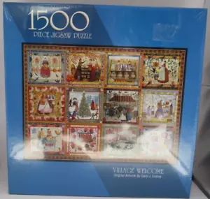NEU - BITS & PIECES 1500-TEILIGES PUZZLE ~ VILLAGE WELCOME ~ # 03-0277 24" X 33" 13+ 2001 - Bild 1 von 9
