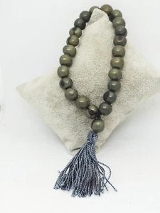 Pulsera Japa Mala en color gris amuleto de yoga y meditación. Artesanal - Imagen 1 de 3