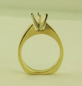 ANILLO DE COMPROMISO SOLITARIO 1,5ct montaje oro amarillo 14k caña euro - Imagen 1 de 10