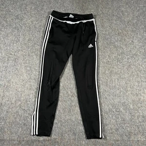 Adidas Women's Track Pants Size S (8-10) Black Drawstring Zipped Ankle - Picture 1 of 6