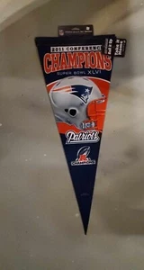 Super Bowl XLVI 2011 AFC Champions New England Patriots Pennant New - Picture 1 of 1
