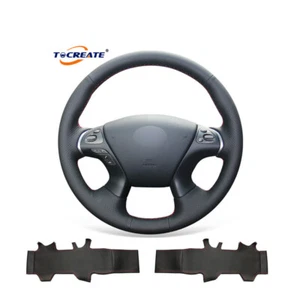 Genuine Leather Steering Wheel Cover for Infiniti JX35 M35 M37 M56 QX60 #Q024 - Bild 1 von 10