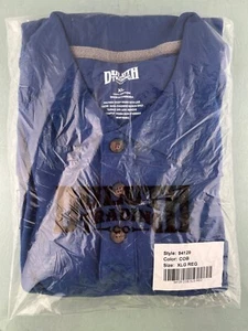 Duluth Trading Company Men's Cobalt blue Polo Shirt Pocket Short Sleeve NWT - Picture 1 of 4