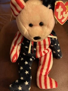 Ty Original Beanie Baby 1999 Spangle mit rosa Gesicht, hat Fehler, Top Zustand - Bild 1 von 5