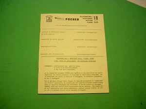 POCHER FACTORY "ADDITIONAL INSTRUCTION" SUPPLEMENT BOOKLET - Picture 1 of 1