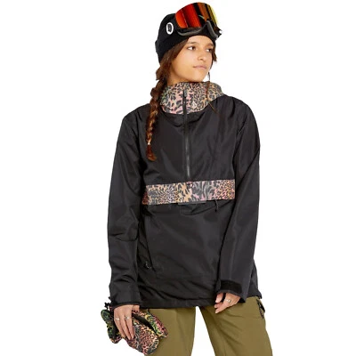 Volcom Ashfield Damen-Skijacke Snowboardjacke Schnee-Jacke Anorak Schwarz/Leo - Bild 1 von 4