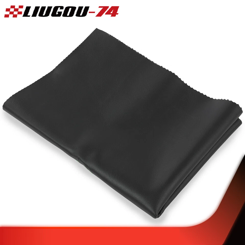 24" x 36" Black Vinyl Motorcycle ATV Scooter Seat Cover Fabric Glossy Matte US - Изображение 1 из 4