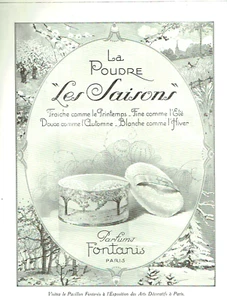Werbung Advertising AD 0123 1925 Fontanis Pulver Les Saisons Make-up - Bild 1 von 1