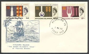 PITCAIRN ISLAND 1966 UNESCO FDC SET 3 STAMPS (ID:175/PI11) - Picture 1 of 1