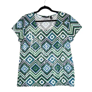 Chicos 3 Glitzer Top Damen Gr. XL Pailletten Black Label Geometrisch Party Ausgehen - Bild 1 von 7