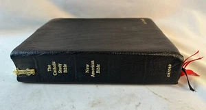 NAB Catholic Study Bible Oxford #4211 Black Bonded Leather Helps Indexed - Imagen 1 de 12