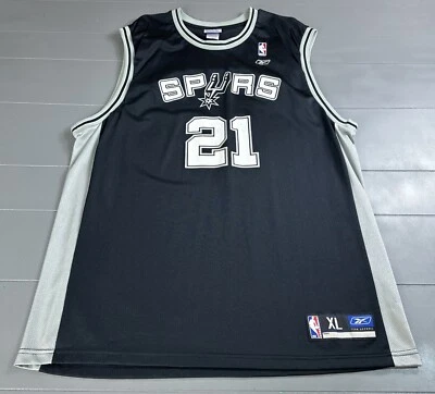 Camiseta sin mangas NBA San Antonio Spurs #21 Tim Duncan XL negra Pullover Reebok Foto 1 de 4
