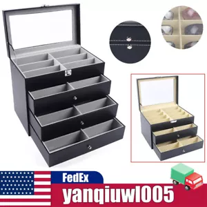 24 Fächer Sonnenbrille Brille Brillen Organizer Vitrine Aufbewahrungsbox, 3/4 Schichten - Bild 1 von 30