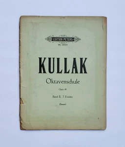 ANTIQUE 1910 KULLAK OKTAVENSCHULE OPUS 48 BAND II. 7 ETÜDEN: EDITION PETERS 3273 - Picture 1 of 12