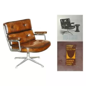 ORIGINAL 1960-1968 HERMAN MILLER 675 EAMES TIME LIFE LOBBY SWIVEL ARMCHAIR ES105 - Picture 1 of 21