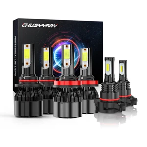 For Jeep compass 2011-2013 6x LED Headlight+ Fog Light Bulbs Combo Kit white - Bild 1 von 12