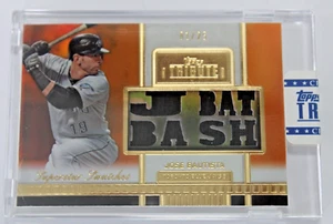 2012 TOPPS TRIBUTE SUPERSTAR SWATCHES JOSE BAUTISTA SS-JB 01/25 TORONTO BLUE JAY - Picture 1 of 6