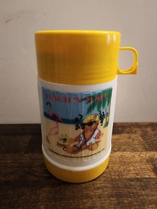 Lunch 'N Tunes 1986 Fun Designs  Plastic Lunchbox Thermos COMPLETE w/ Lid Cup - Picture 1 of 7