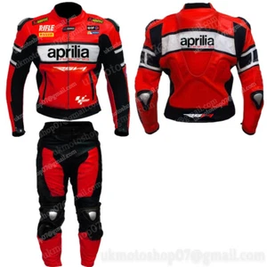 Uomo Tuta In Pelle Da Moto Motociclista in pelle Giacca Pantaloni 50,60 - Picture 1 of 2