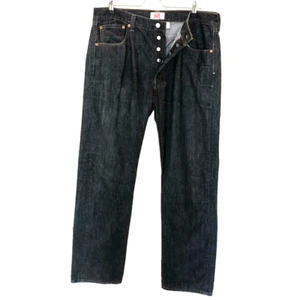 Levi's 501 XX Button Fly Black Denim Jeans Men's 36x32 Actual 36x32.5 Whiskers - Picture 1 of 9