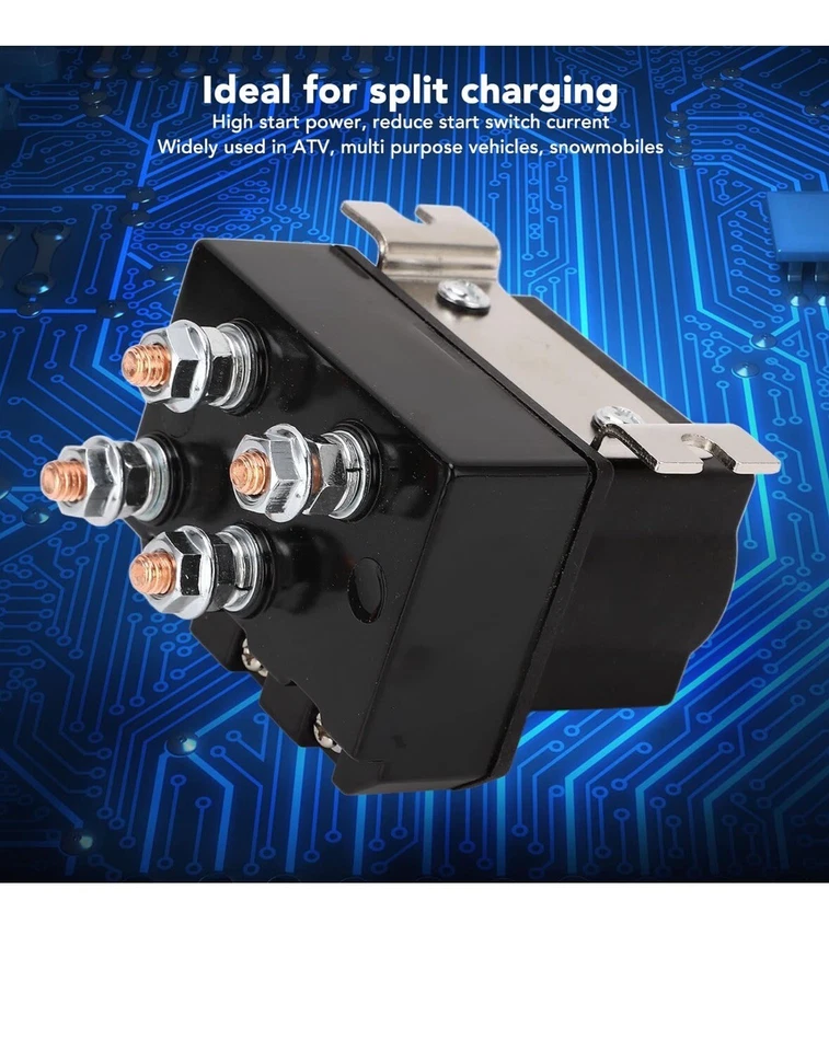 Winch Relay 250A Housing Copper Contact Brass Coil Winch Relay Contactor 12VDC - Image 1 of 4