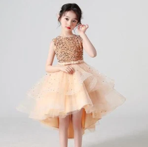 Kids Latin Dance Dress Girls Performance Dancewear Ballroom Costume Samba Dress - Picture 1 of 18