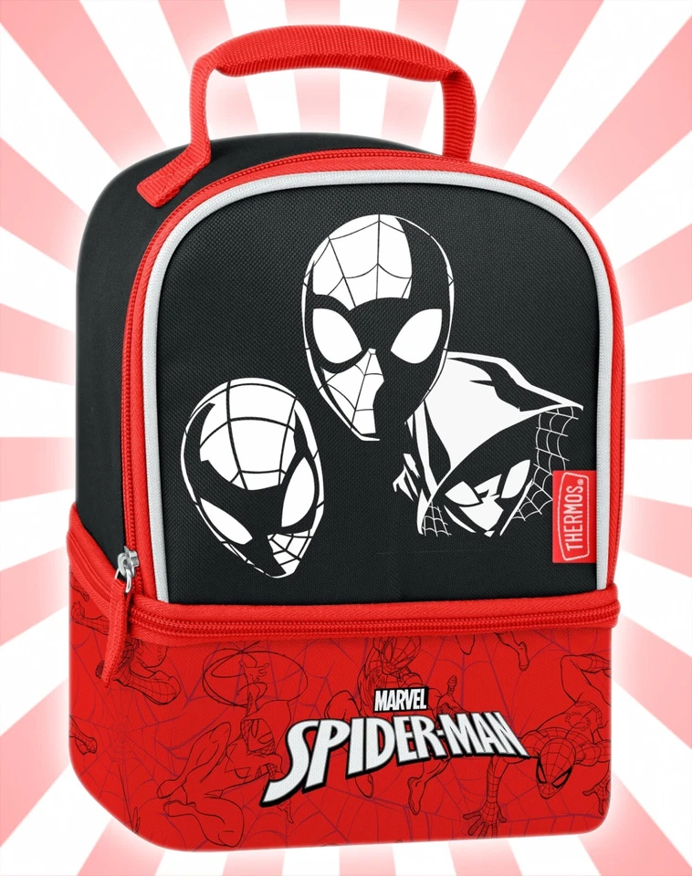 Marvel Spider-Man Thermos Dual Compartment Lunch Box Bag