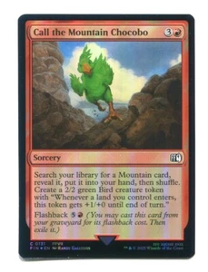 Call the Mountain Chocobo FOIL, casi nuevo, Final Fantasy Magic The Gathering FIN #131 - Imagen 1 de 2