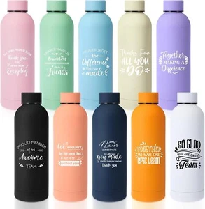 10 Pcs Thank You Employee Appreciation Gifts 17 oz Stainless Steel Frosted Wa... - Picture 1 of 6
