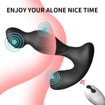 Sex-Male-Prostate-Massager-Stimulator-Vibrate-Anal-Butt-Plug-Vibrator-Toys-Men - Photo 1/4