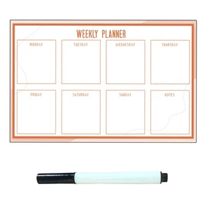 Whiteboard Calendar Planning Stickers Child Baby Weekly Dry Erase for Wall - Picture 1 of 12