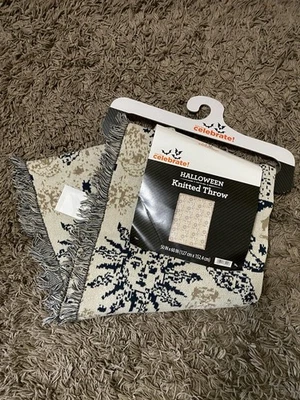 NWT ~ Hippie Knitted Throw Blanket Sun Moon Stars Boho Throw Blankets Tapestry - Image 1 of 4