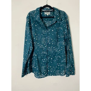 Seasalt Larissa Shirt UK 20 grün Vogel Print Langarm Bio Baumwolle - Bild 1 von 8