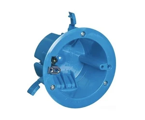 Carlon B618R-UPC 4-1/4" Round Box, Old Work, Cubic Inches: 18", Blue  - Picture 1 of 5