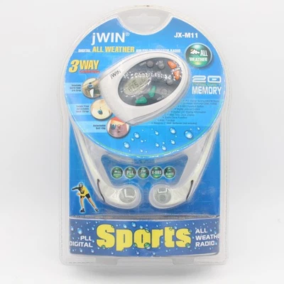 Radio deportiva JWIN con auriculares JX-M11 todo clima clip alarma AM FM Foto 1 de 4