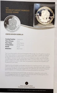 2012 Cameroon 1000 Francs Gorilla 925 The World's Most Famous F15 Privy - Picture 1 of 3