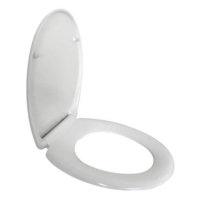 Sedile wc rallentato soft close in termoindurente bianco universale 47x37 - Immagine 1 di 4