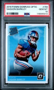 2018 Panini Donruss Optic Football Saquon Barkley Rated Rookie PSA 10 - Bild 1 von 2