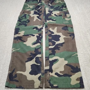 Vintage 80s Camo Cargo Pants Men Medium USA Made Erdl Lightweight Baker - Picture 1 of 9