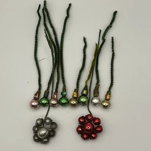 Cravatta albero di Natale ciniglia ghirlanda orpelli vetro mercurio vintage MCM anni 50 - Foto 1 di 15