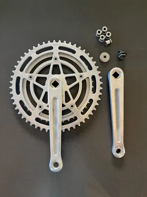 JUEGO DE BIELAS VINTAGE STRONGLIGHT MODELO 93 170L 52/43T - FRANCÉS 14x125  Foto 1 de 4