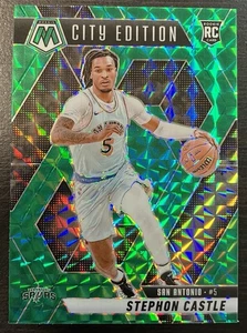 2024-25 Mosaic Basketball Stephon Castle RC City Edition Green Mosaic Prizm - Picture 1 of 2