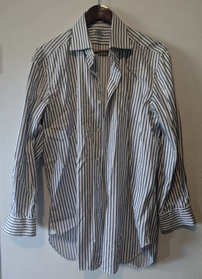 BARBA - Handmade striped shirt - Sz 17 - Image 1 of 4