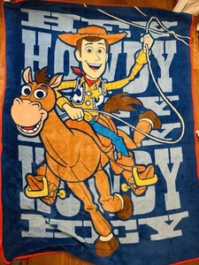Disney Pixar Toy Story 4 Plush Blanket Woody & Bullseye 77”x 60” - Picture 1 of 7